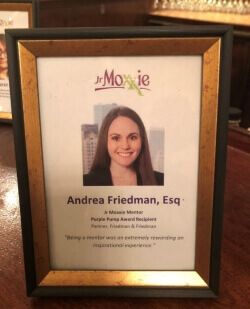 Moxxie Purple Pump Award - Andrea Friedman